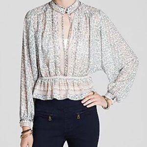 Free People Glacier "If I Had You" Sheer Blouse - Size Extra Small
